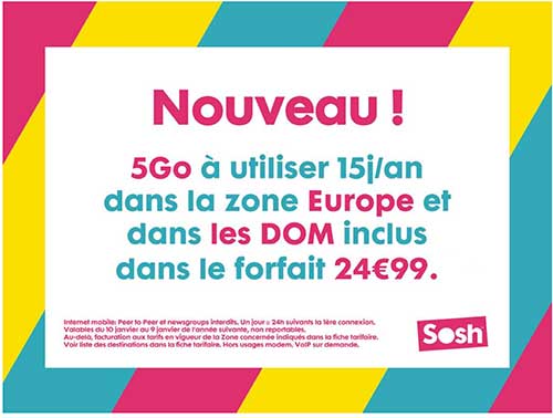 sosh forfait roaming